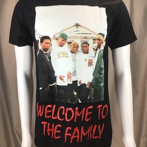 OVO Black Tee with Red Welcome Graphic